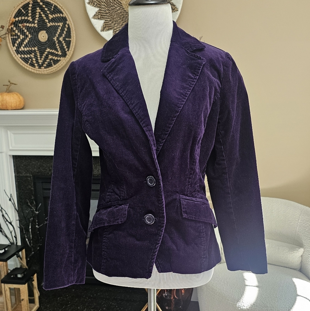 H&M purple corduroy blazer
